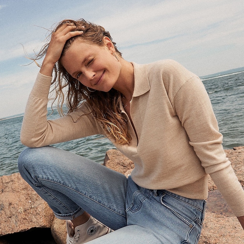 Madewell Merino Wool Polo Sweater